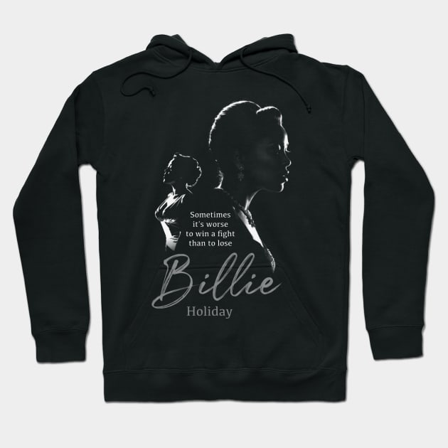 Billie Holiday silhouette Hoodie by BAJAJU